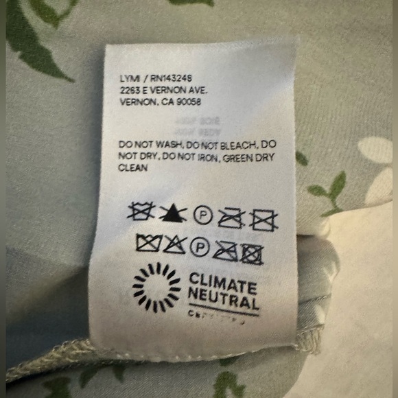 Reformation Frankie Silk Slip Dress NWT Size 8 Tea Garden Green Floral - Picture 9 of 12